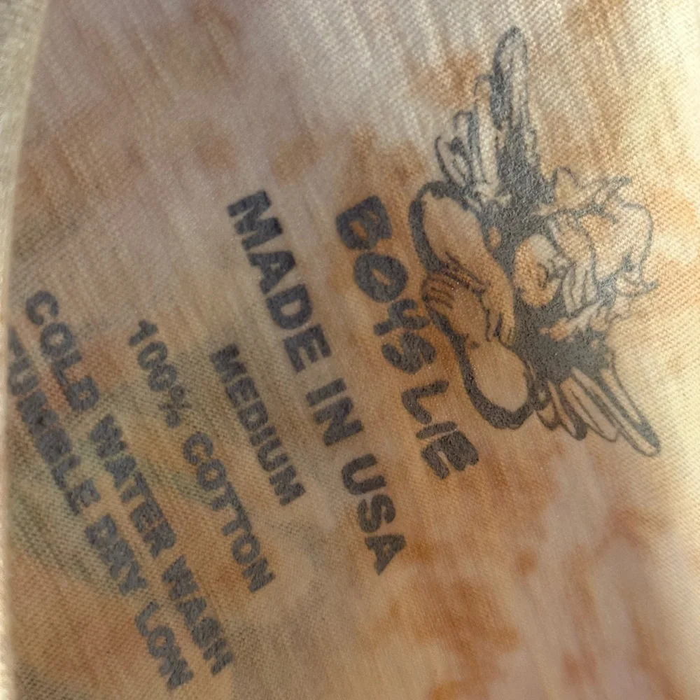 Boys Lie Tie-Dye Crop Top Graphic Tee 100% Cotton – Size M - Picture 7 of 7